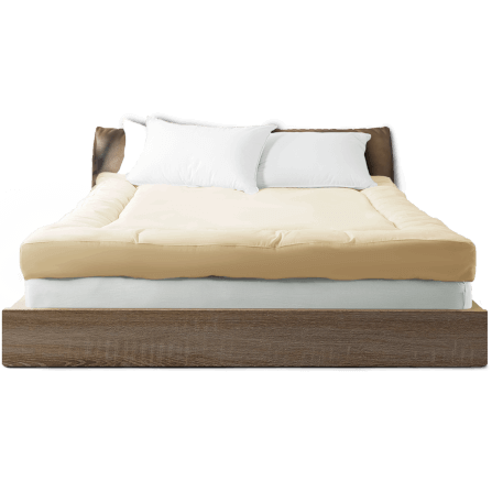 แผ่นรองนอน 5 ฟุต ibed รุ่นนุ่มแน่น (ลายเรียบ) หนา 4 นิ้ว Cream_0